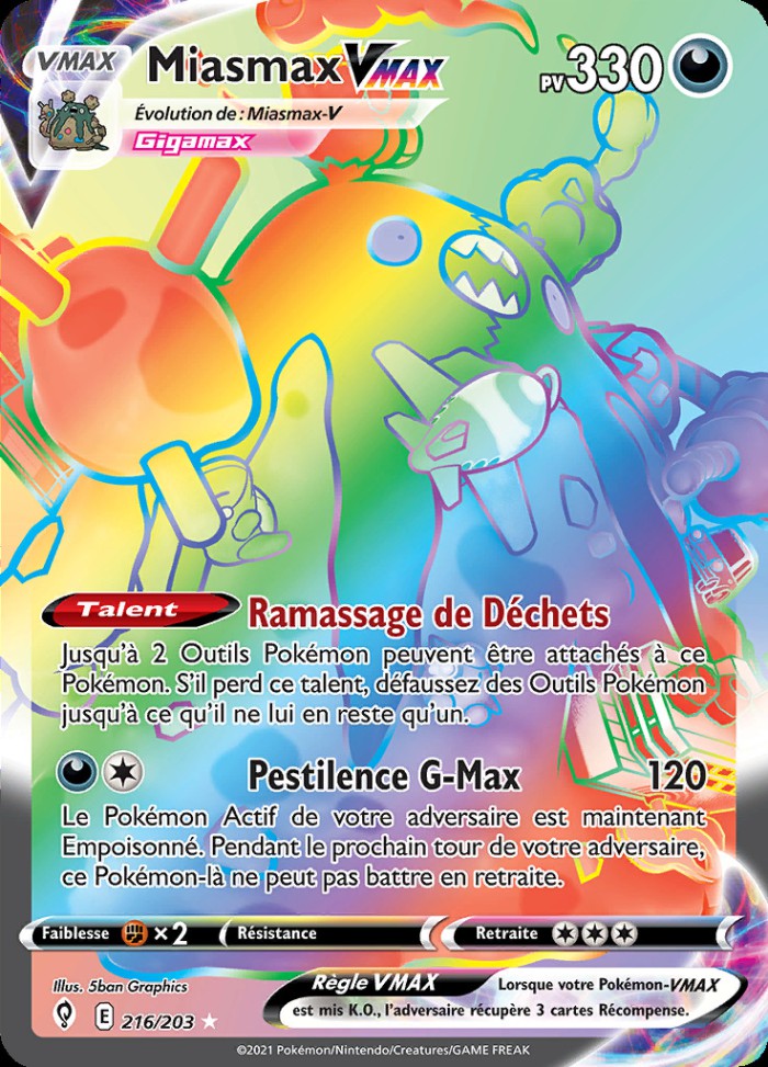 Carte Pokémon: Miasmax VMAX