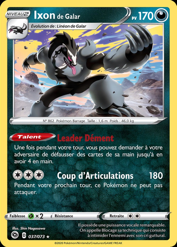 Carte Pokémon: Ixon de Galar