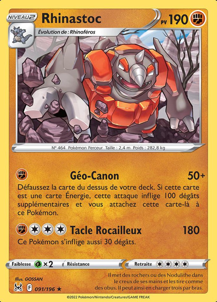 Carte Pokémon: Rhinastoc