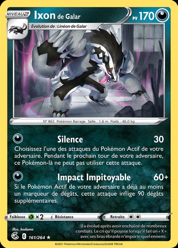 Carte Pokémon: Ixon de Galar