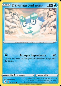 Carte Pokémon: Darumarond de Galar