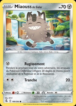 Carte Pokémon: Miaouss de Galar