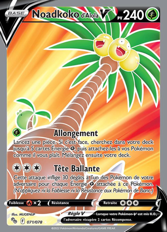 Carte Pokémon: Noadkoko d'Alola V