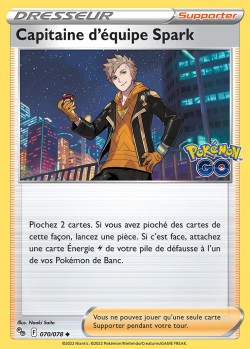 Carte Pokémon: Capitaine d'équipe Spark