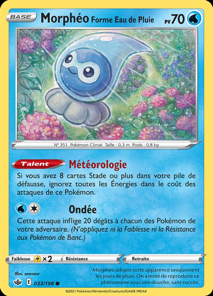 Carte Pokémon: Morphéo Forme Eau de Pluie