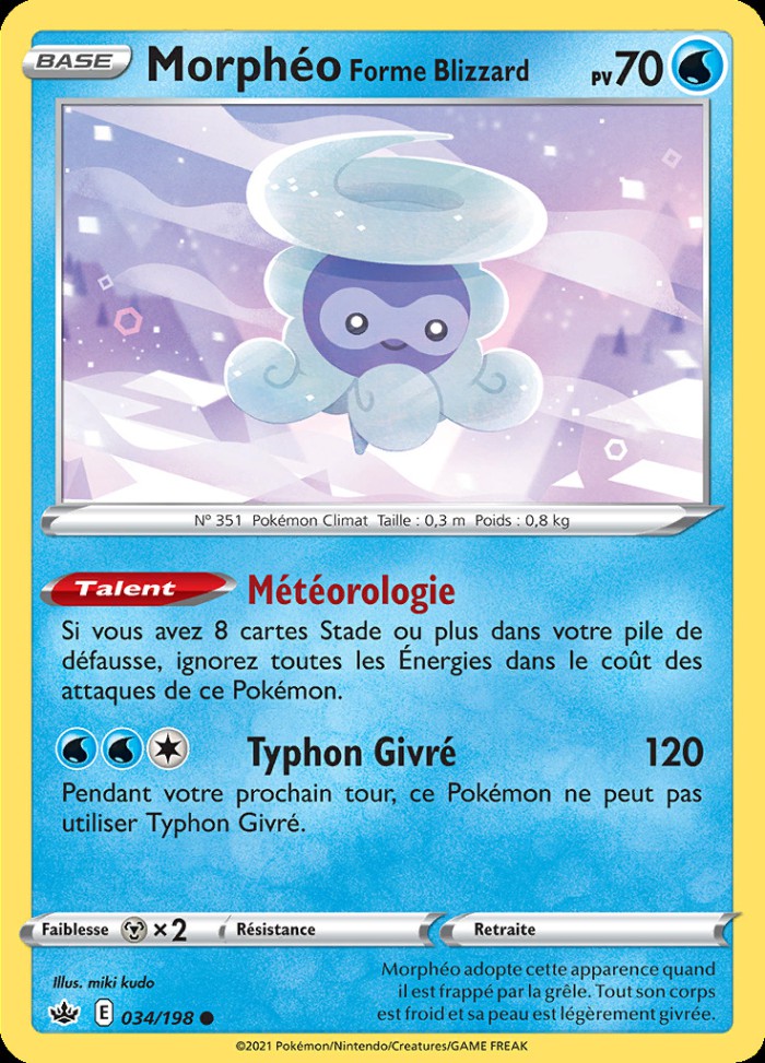 Carte Pokémon: Morphéo Forme Blizzard