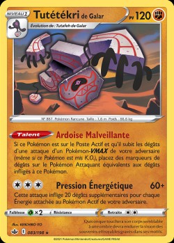 Carte Pokémon: Tutétékri de Galar