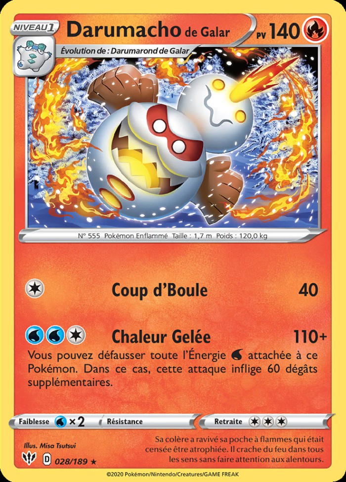 Carte Pokémon: Darumacho de Galar