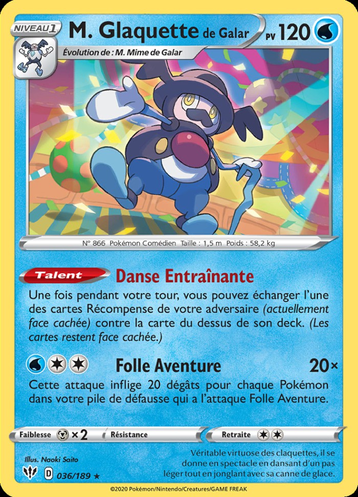 Carte Pokémon: M. Glaquette de Galar