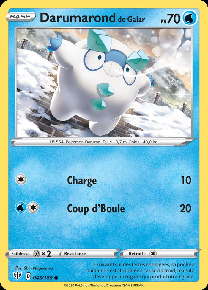 Carte Pokémon: Darumarond de Galar