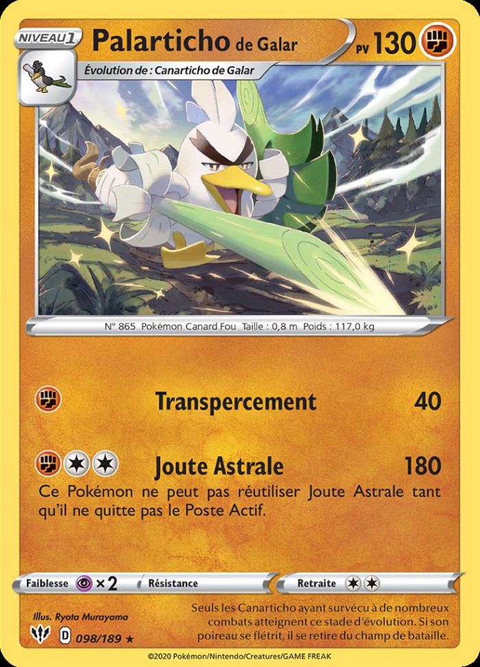 Carte Pokémon: Palarticho de Galar