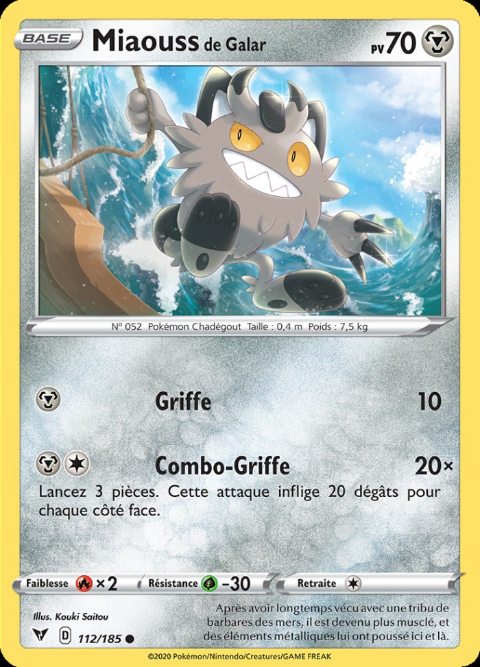 Carte Pokémon: Miaouss de Galar