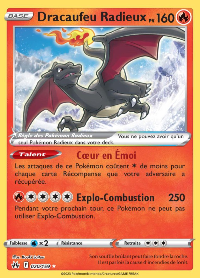 Carte Pokémon: Dracaufeu Radieux