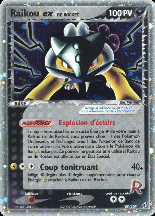 Carte Pokémon: Raikou ex de Rocket