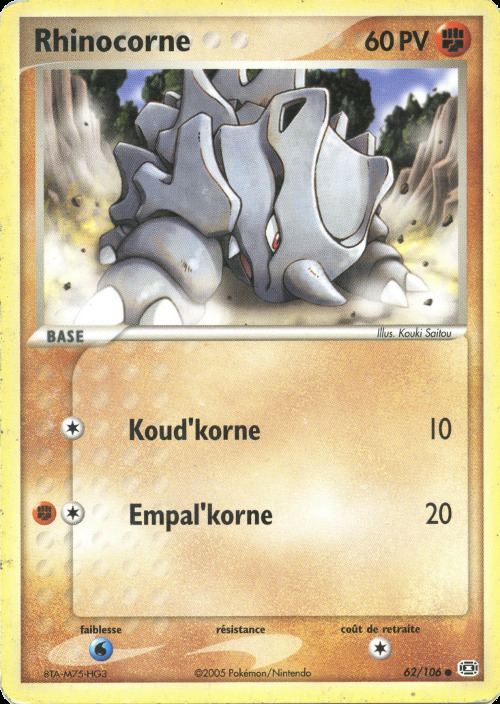 Carte Pokémon: Rhinocorne