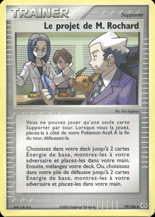 Carte Pokémon: Le projet de M. Rochard