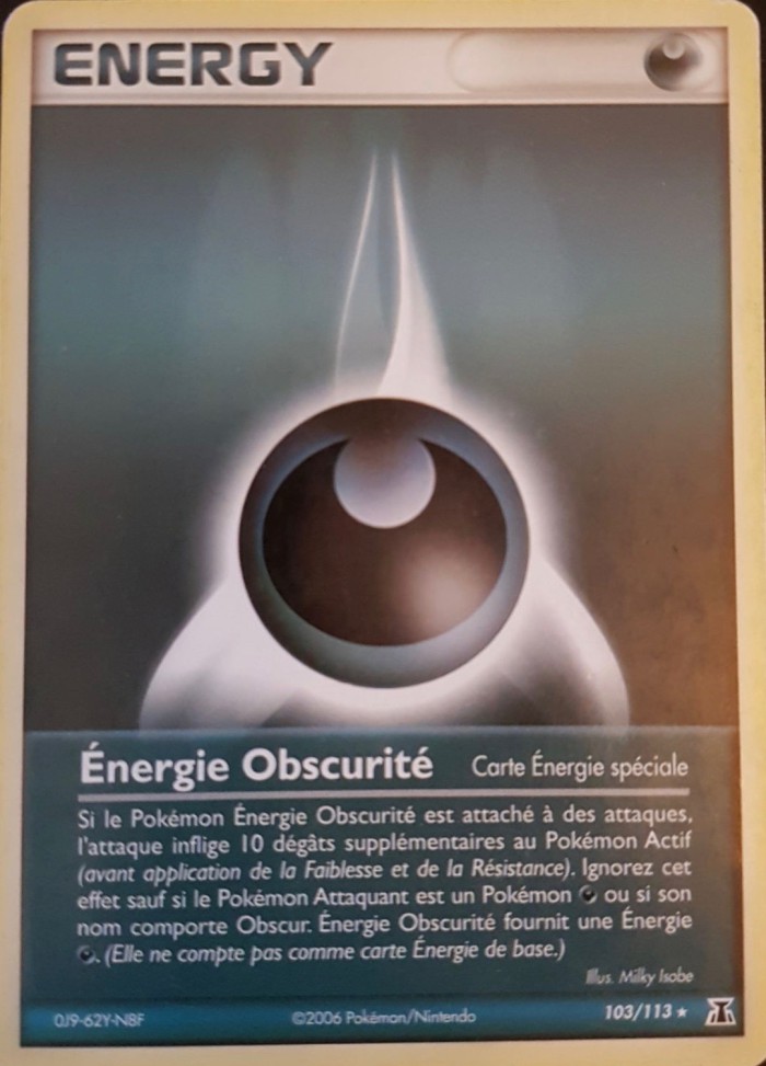 Carte Pokémon: Énergie Obscurité