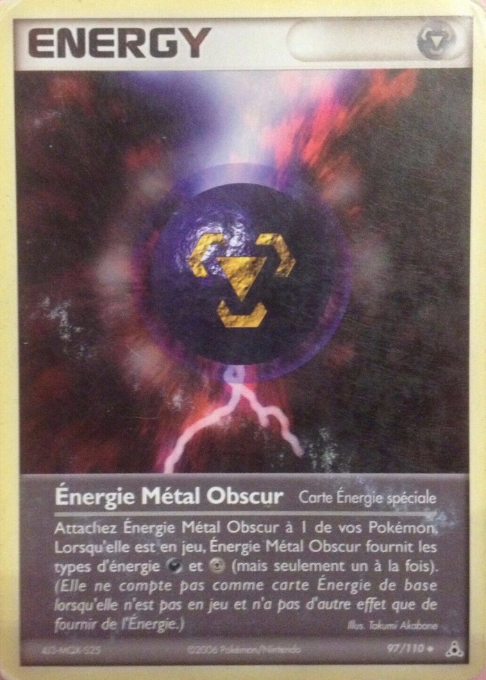 Carte Pokémon: Énergie Métal Obscur