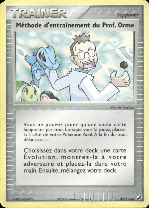 Carte Pokémon: Méthode d'entraînement du Prof. Orme