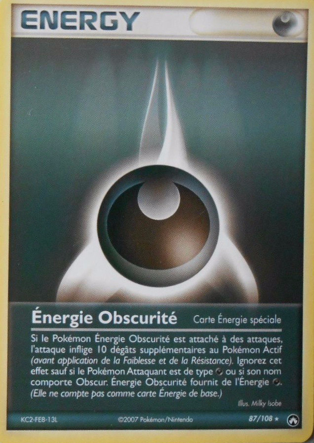 Carte Pokémon: Énergie Obscurité