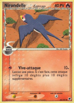 Carte Pokémon: Nirondelle δ