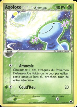 Carte Pokémon: Axoloto δ