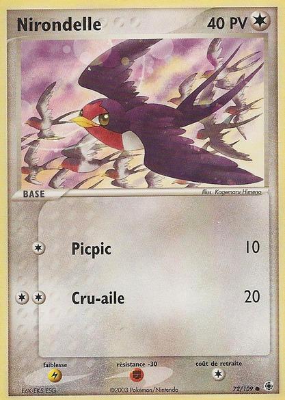 Carte Pokémon: Nirondelle