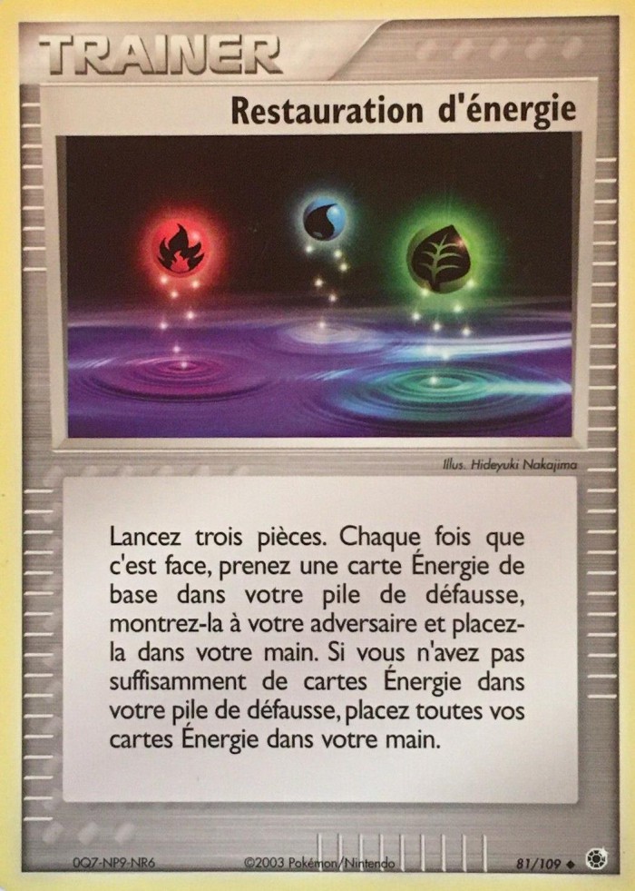 Carte Pokémon: Restauration d'énergie