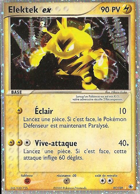 Carte Pokémon: Elektek ex