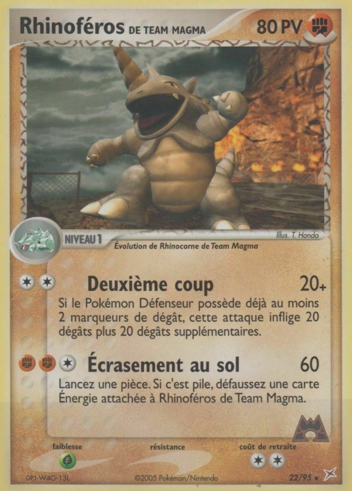 Carte Pokémon: Rhinoféros de Team Magma