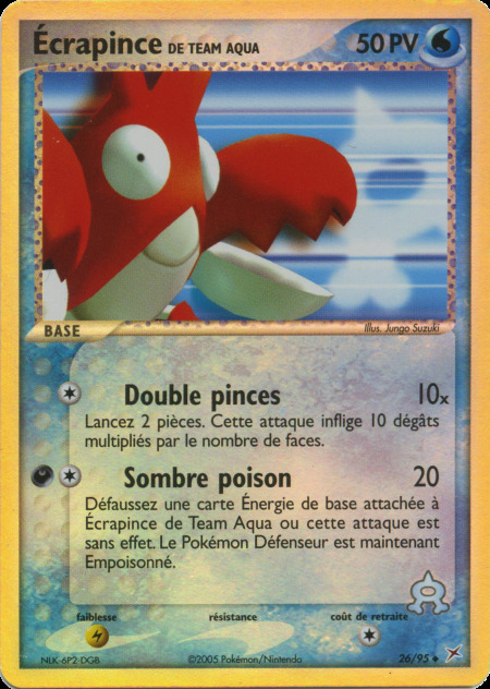 Carte Pokémon: Écrapince de Team Aqua