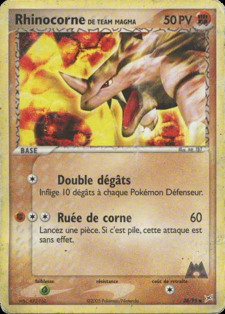 Carte Pokémon: Rhinocorne de Team Magma