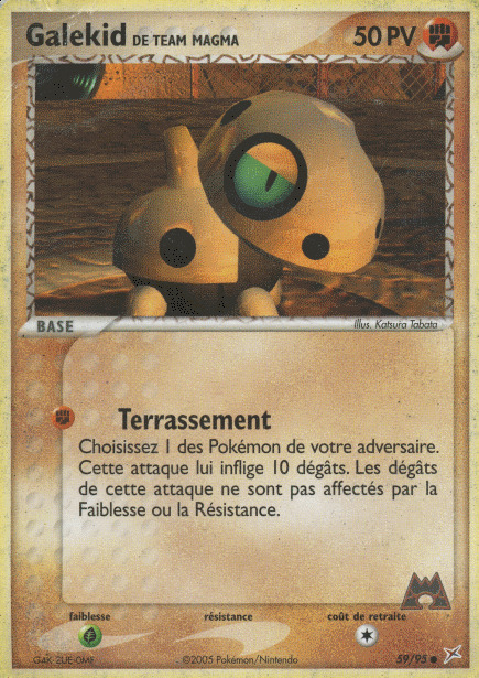 Carte Pokémon: Galekid de Team Magma