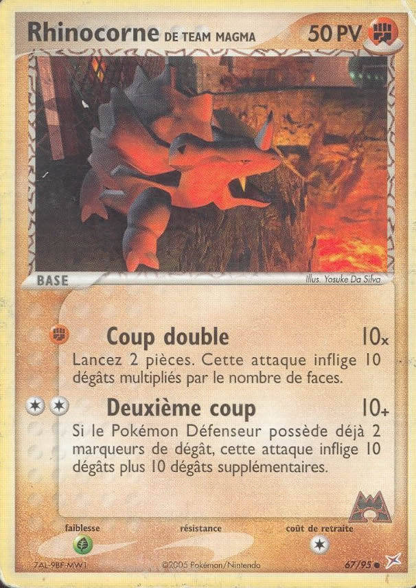 Carte Pokémon: Rhinocorne de Team Magma