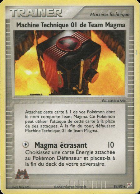 Carte Pokémon: Machine Technique 01 de Team Magma