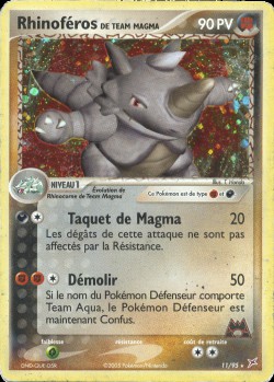 Carte Pokémon: Rhinoféros de Team Magma