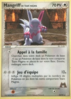 Carte Pokémon: Mangriff de Team Magma