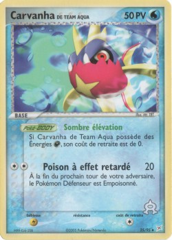 Carte Pokémon: Carvanha de Team Aqua