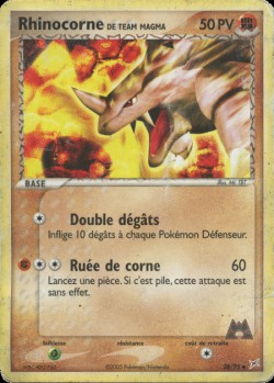 Carte Pokémon: Rhinocorne de Team Magma