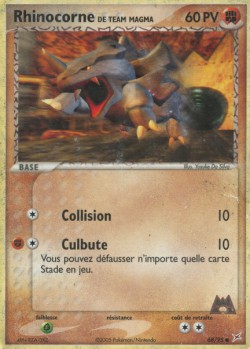 Carte Pokémon: Rhinocorne de Team Magma