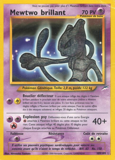 Carte Pokémon: Mewtwo brillant