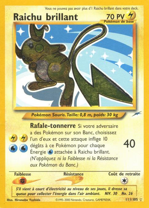 Carte Pokémon: Raichu brillant