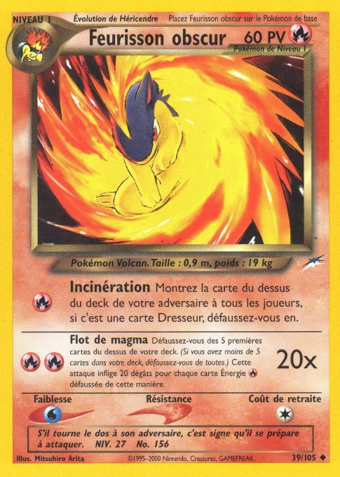 Carte Pokémon: Feurisson obscur