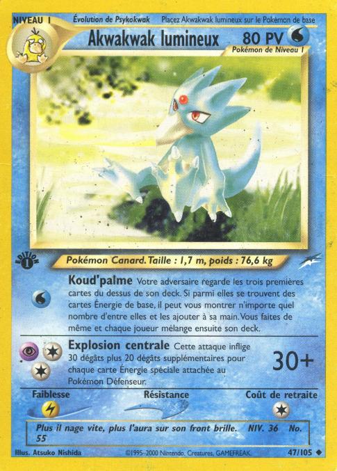 Carte Pokémon: Akwakwak lumineux