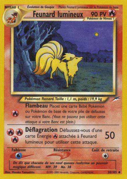 Carte Pokémon: Feunard lumineux