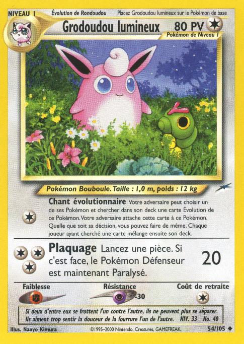 Carte Pokémon: Grodoudou lumineux