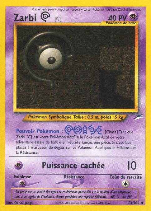 Carte Pokémon: Zarbi [C]