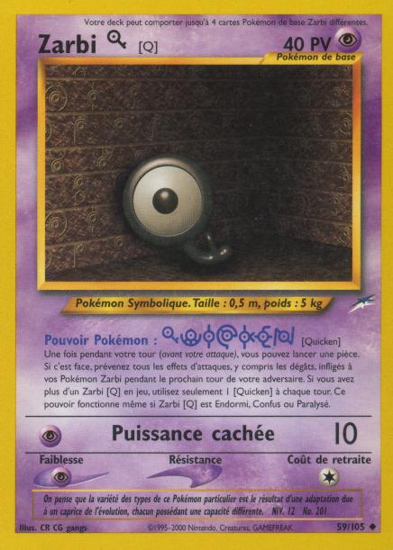 Carte Pokémon: Zarbi [Q]