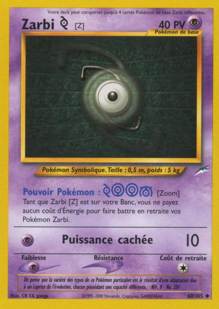 Carte Pokémon: Zarbi [Z]