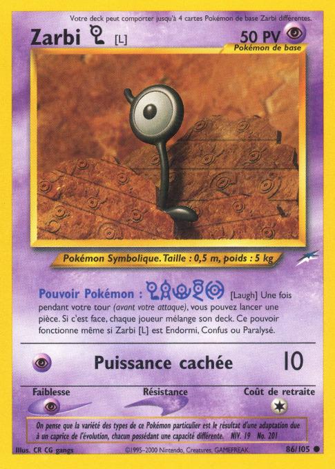 Carte Pokémon: Zarbi [L]